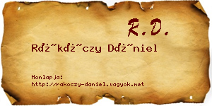 Rákóczy Dániel névjegykártya